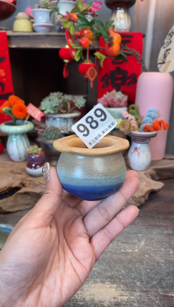 【闪购商品】摆件989知木小芳花盆