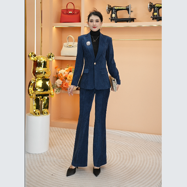 9917秋季新品轻熟风气质秋冬西装套装修身型名媛轻职风小西装套装