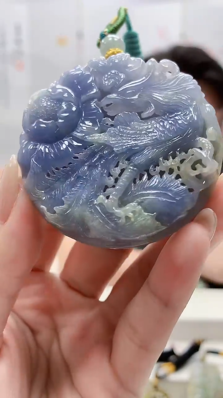 未镶嵌定制翡翠5060lr-毛货挂件105