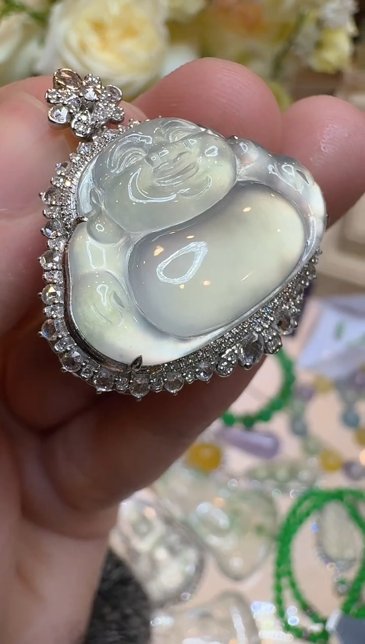 【闪购商品】翡翠吊坠(不含链)18K金镶嵌多样性团购发一件0