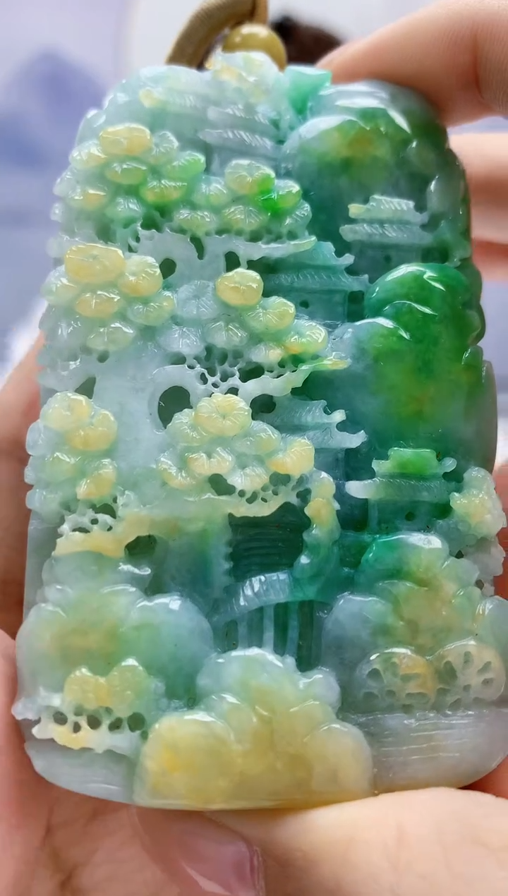 未镶嵌定制翡翠4868xx-毛货挂件56