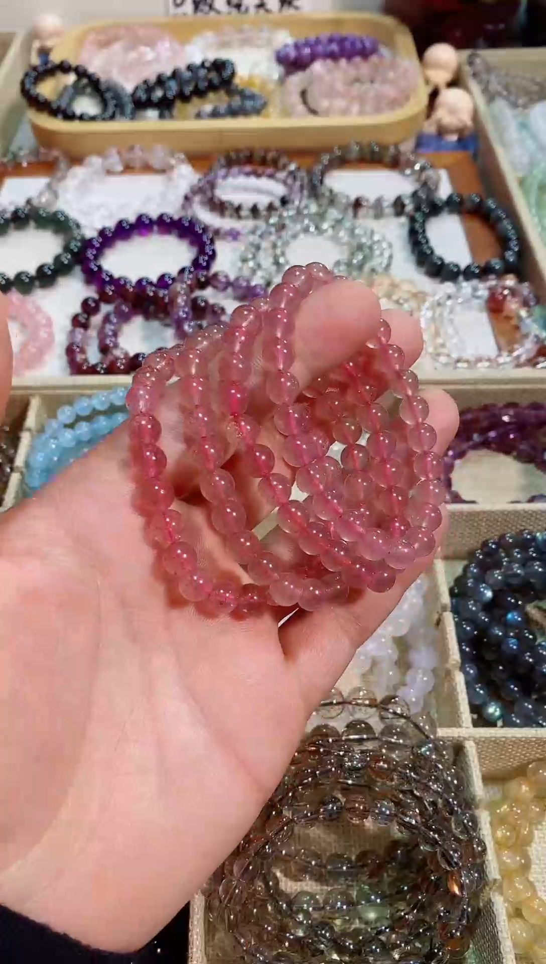 【闪购商品】水晶手链未镶嵌白水体草莓晶7m+ (多样性发其一）