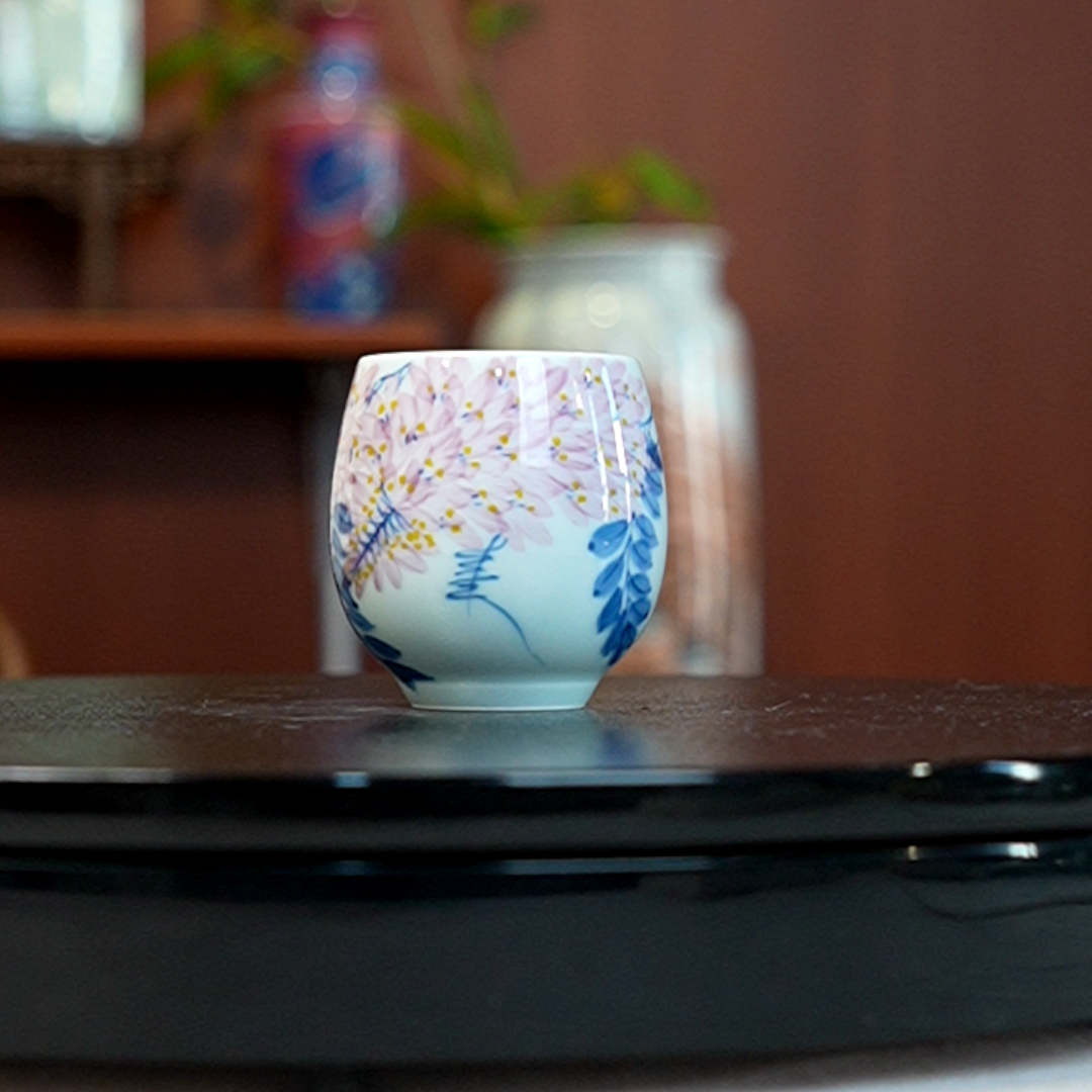 12.27/M47C3/青花粉彩圆融杯
