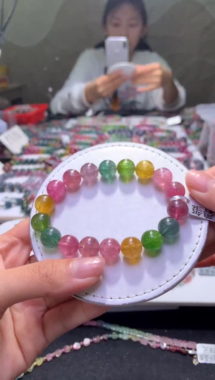 未镶嵌手串碧玺A104【天然碧玺】