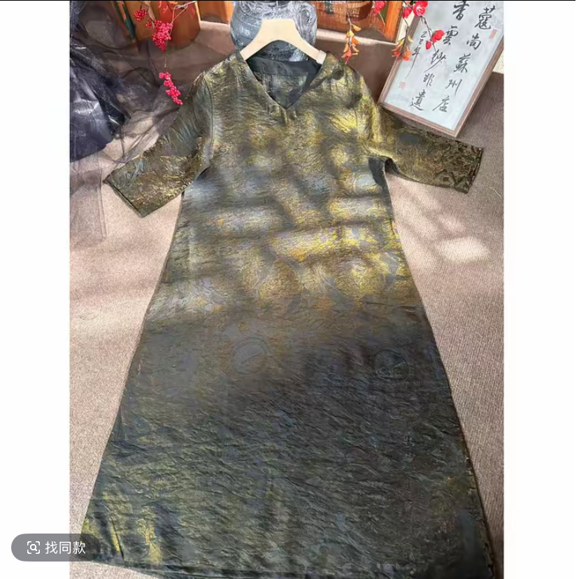 1211相遇裙高端领透气夏季妈妈装连衣裙