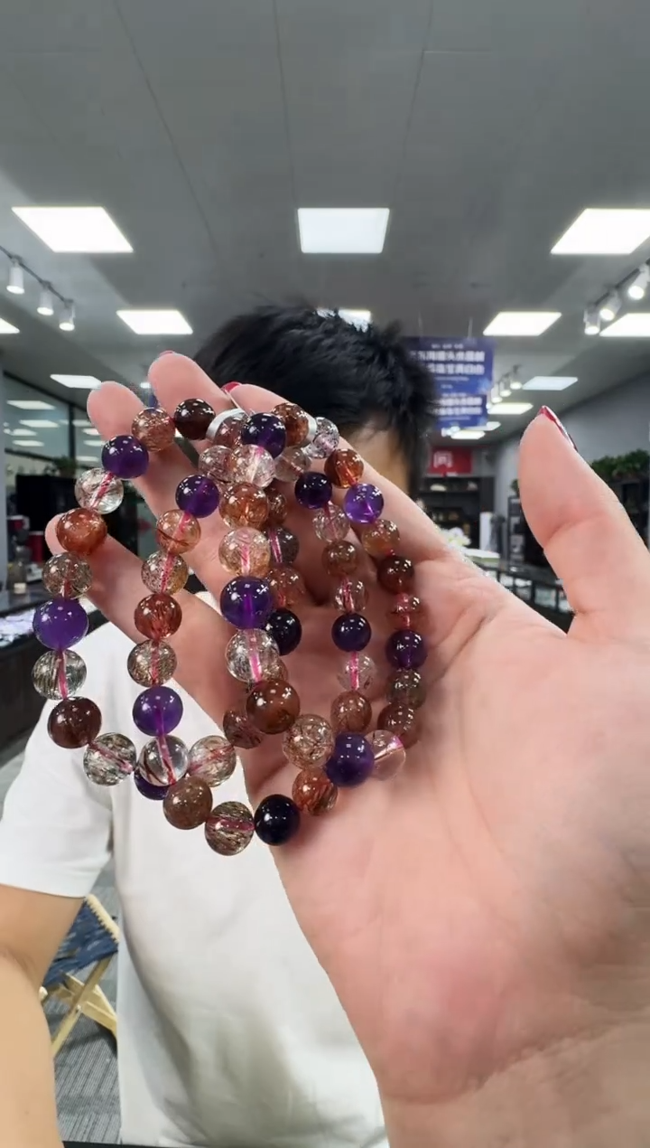 水晶手链未镶嵌6513CK 约9mm多样性发一件