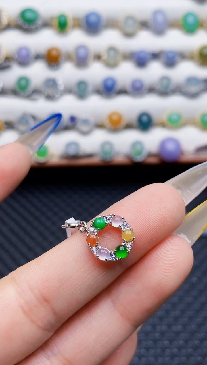 银S925镶嵌戒指翡翠4232