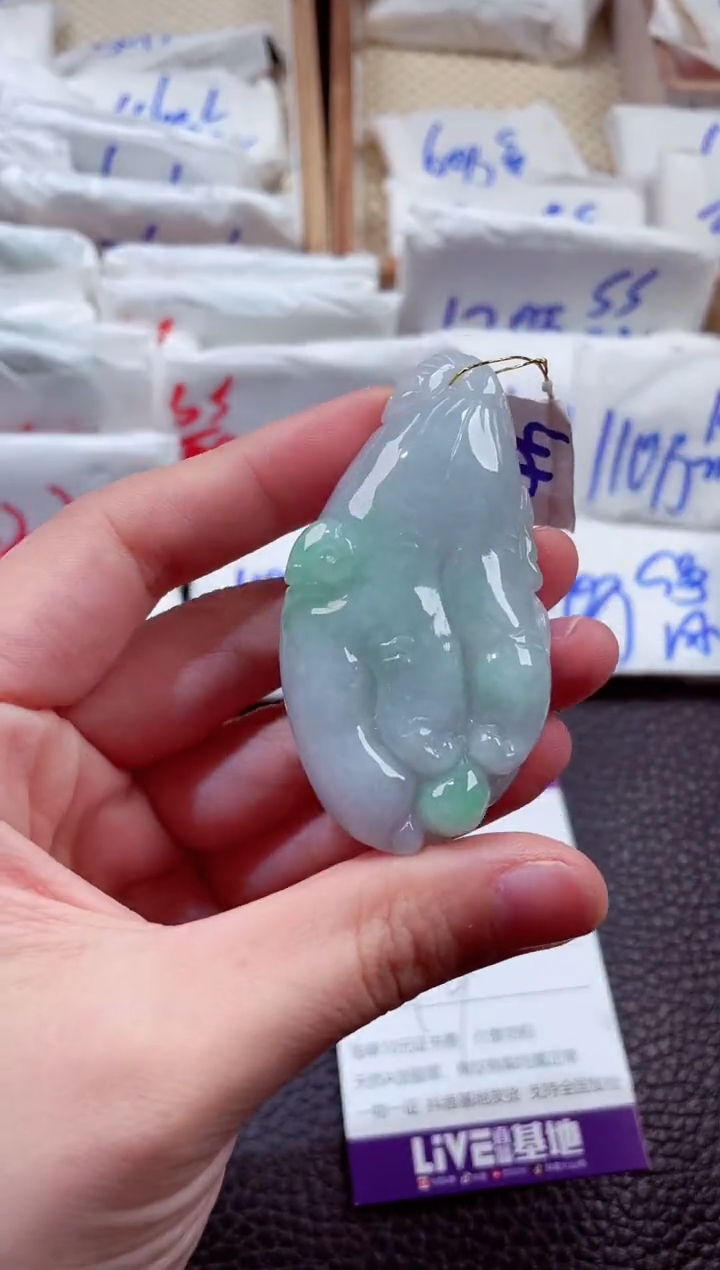 翡翠未镶嵌颈饰00004482