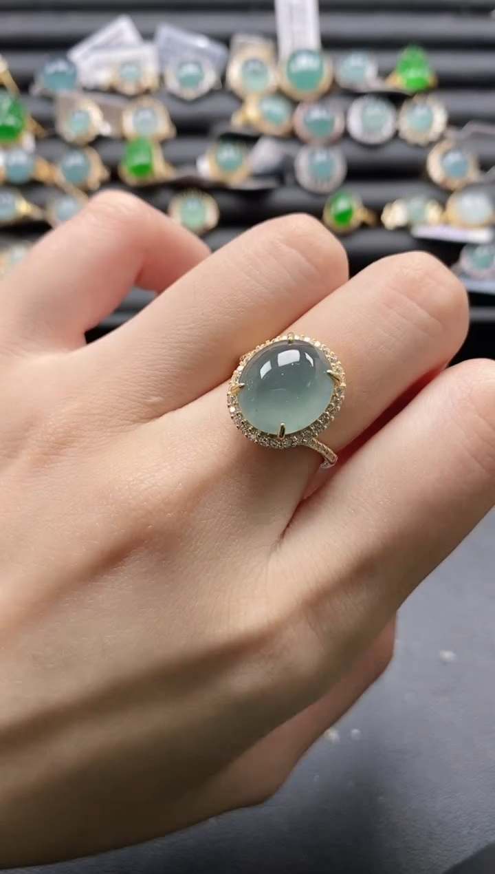 【闪购商品】翡翠戒指银S925镶嵌1111