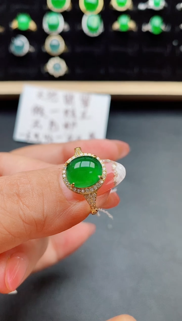 【闪购商品】翡翠戒指银S925镶嵌21212