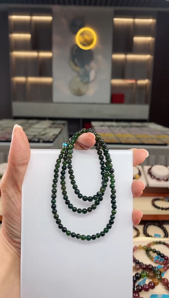 【闪购商品】碧玺三圈手串未镶嵌（多样性发一条）Q
