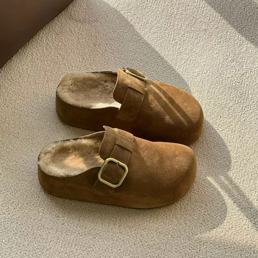 7545-A1-加绒博肯拖鞋女