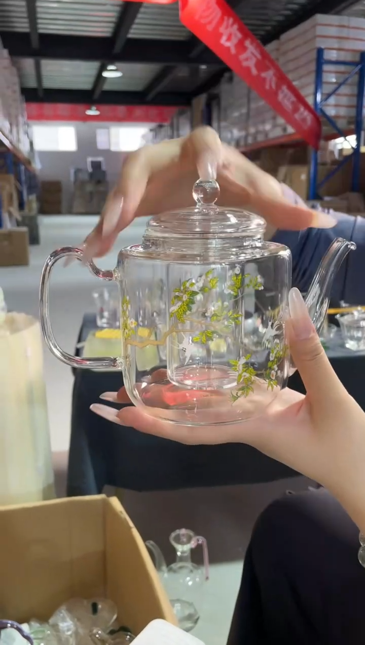 遇器梨花白燕煮茶壶