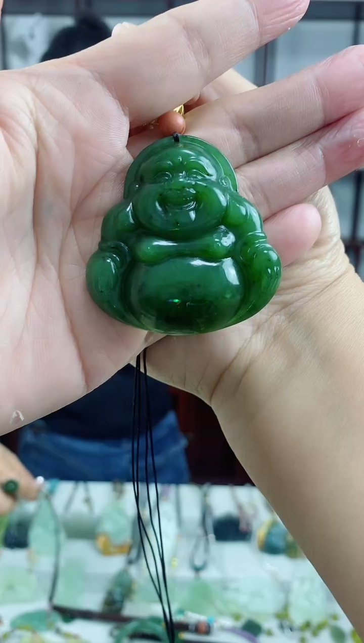 颈饰未镶嵌和田玉大肚佛