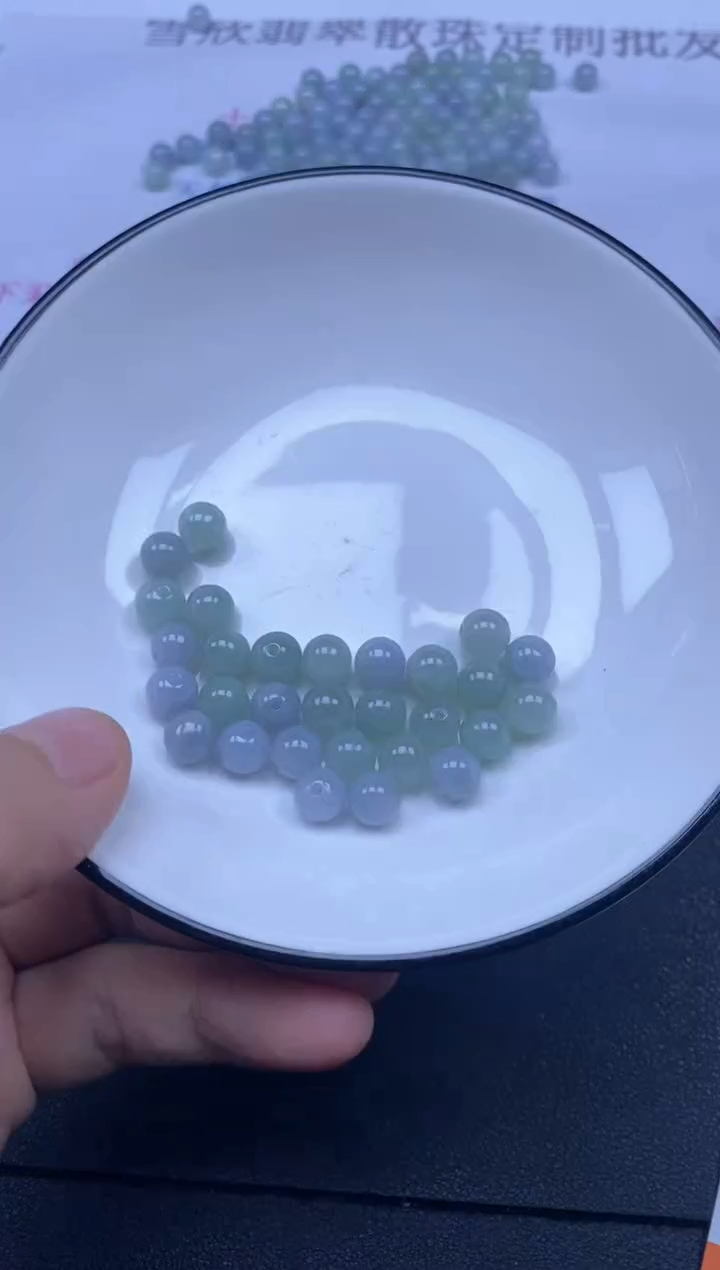 颈饰未镶嵌翡翠C****^雪欣散珠定制diy