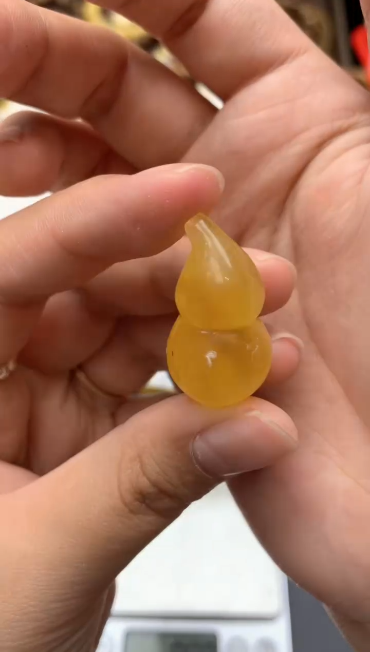 【闪购商品】琥珀珠宝奇石未镶嵌006琥珀蜜蜡花粉有纹小坑介意勿拍