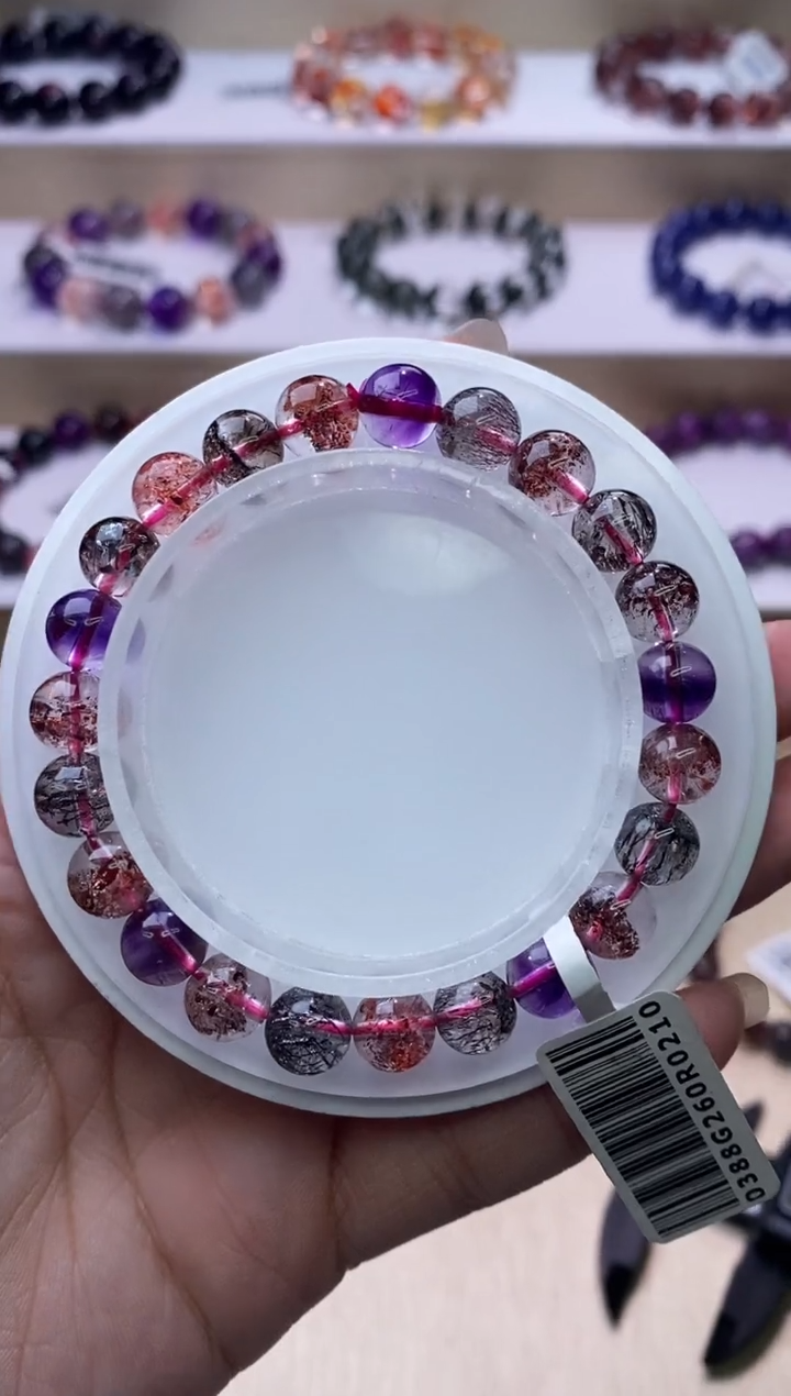 【闪购商品】水晶手链未镶嵌黑加仑超七单圈m+