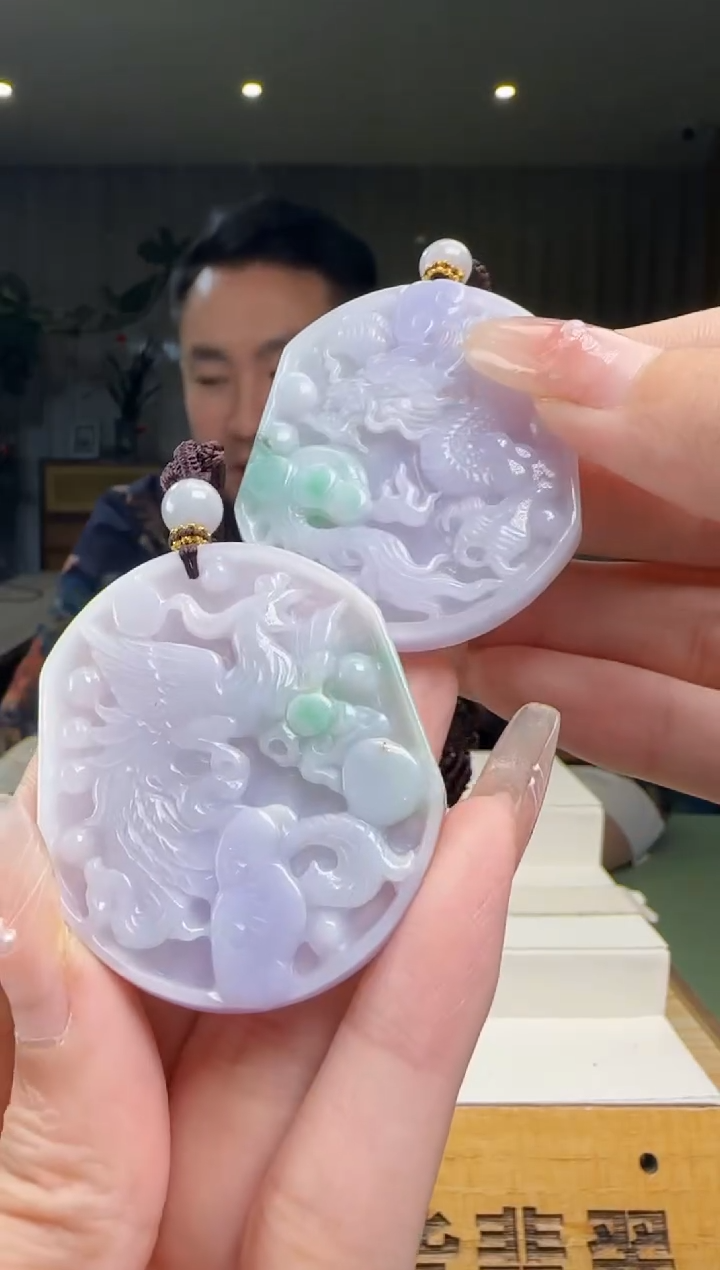 【闪购商品】翡翠吊坠(不含链)未镶嵌一对MM@@960Q3J13080