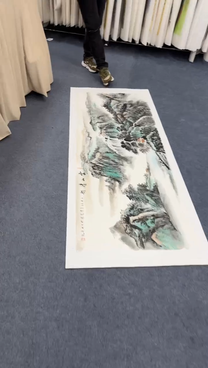 国画云山清韵手绘作品