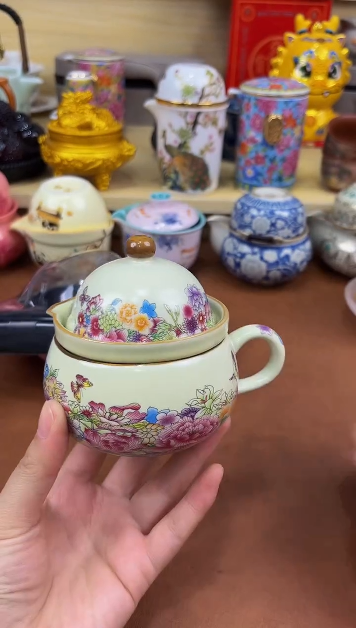 陶瓷茶具摆件旅行套组