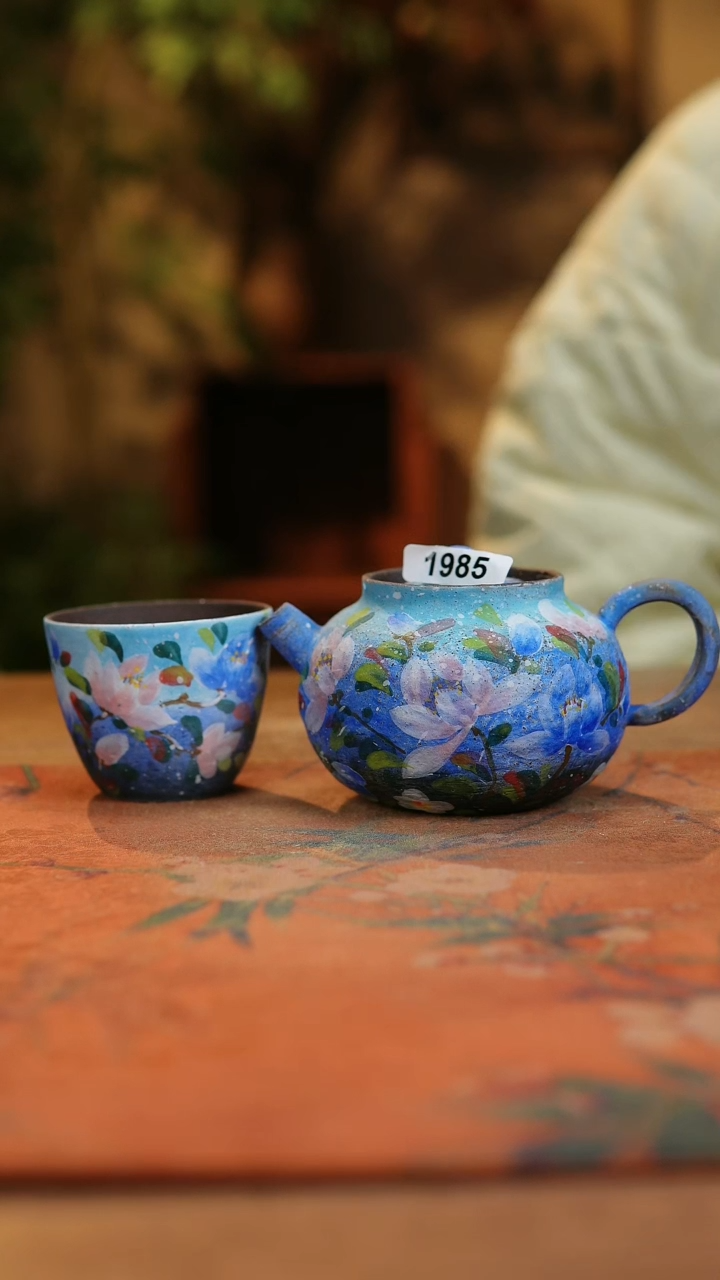 【闪购商品】瓷片1985景德镇手工手绘釉下彩高温瓷