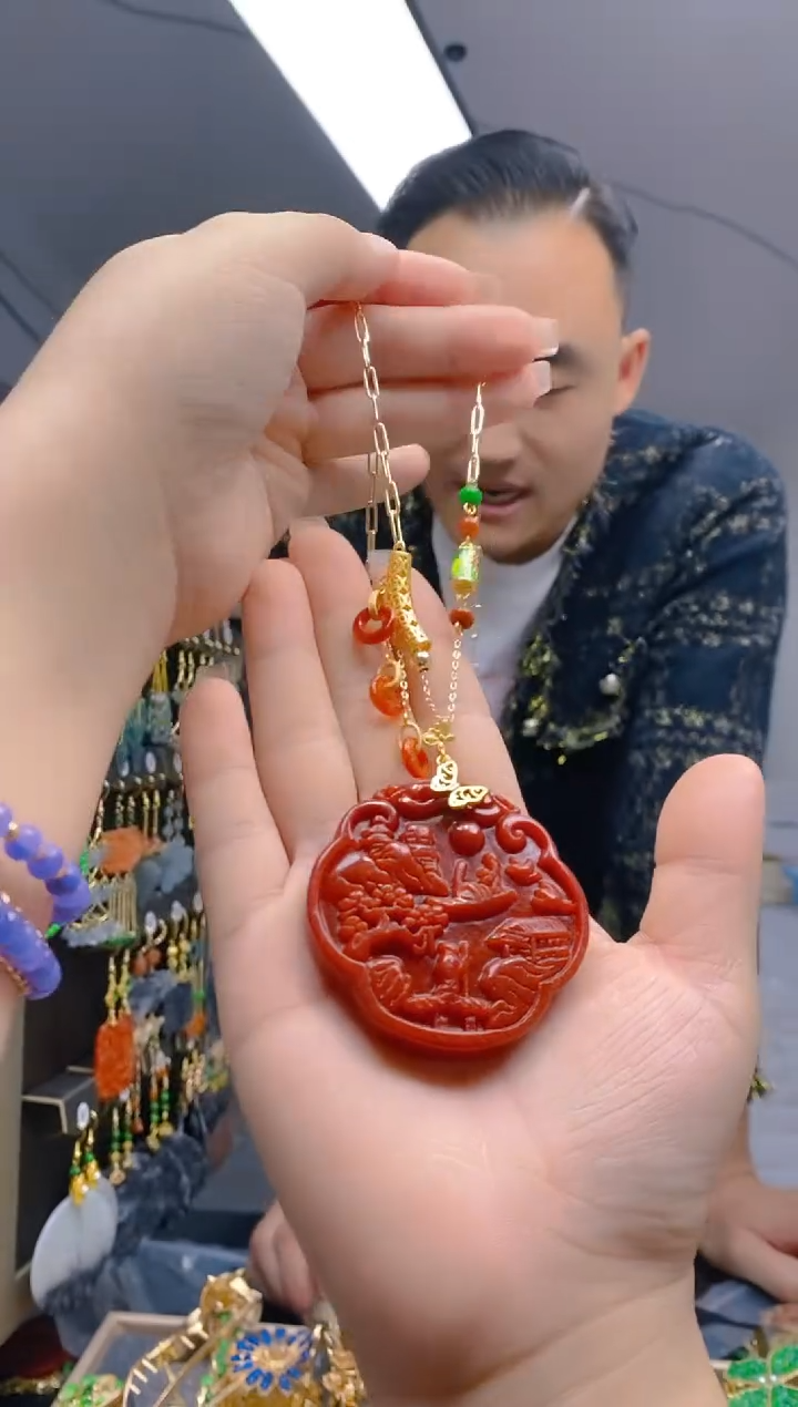 【闪购商品】翡翠耳饰合金115翡翠锁骨链