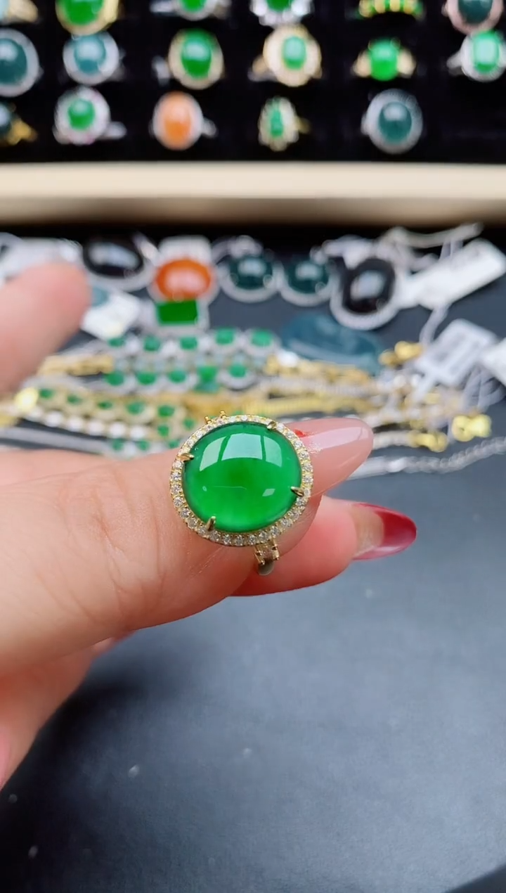 【闪购商品】翡翠戒指银S925镶嵌321321