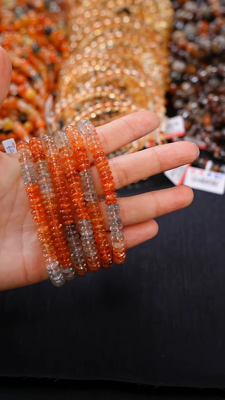 【闪购商品】长石阿鲁沙算盘珠单圈约6mm未镶嵌（多样性发其一）