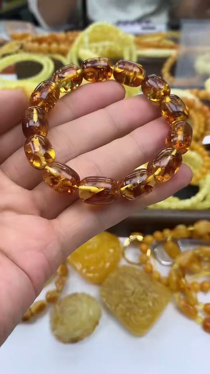 裸石蜜蜡未镶嵌手串