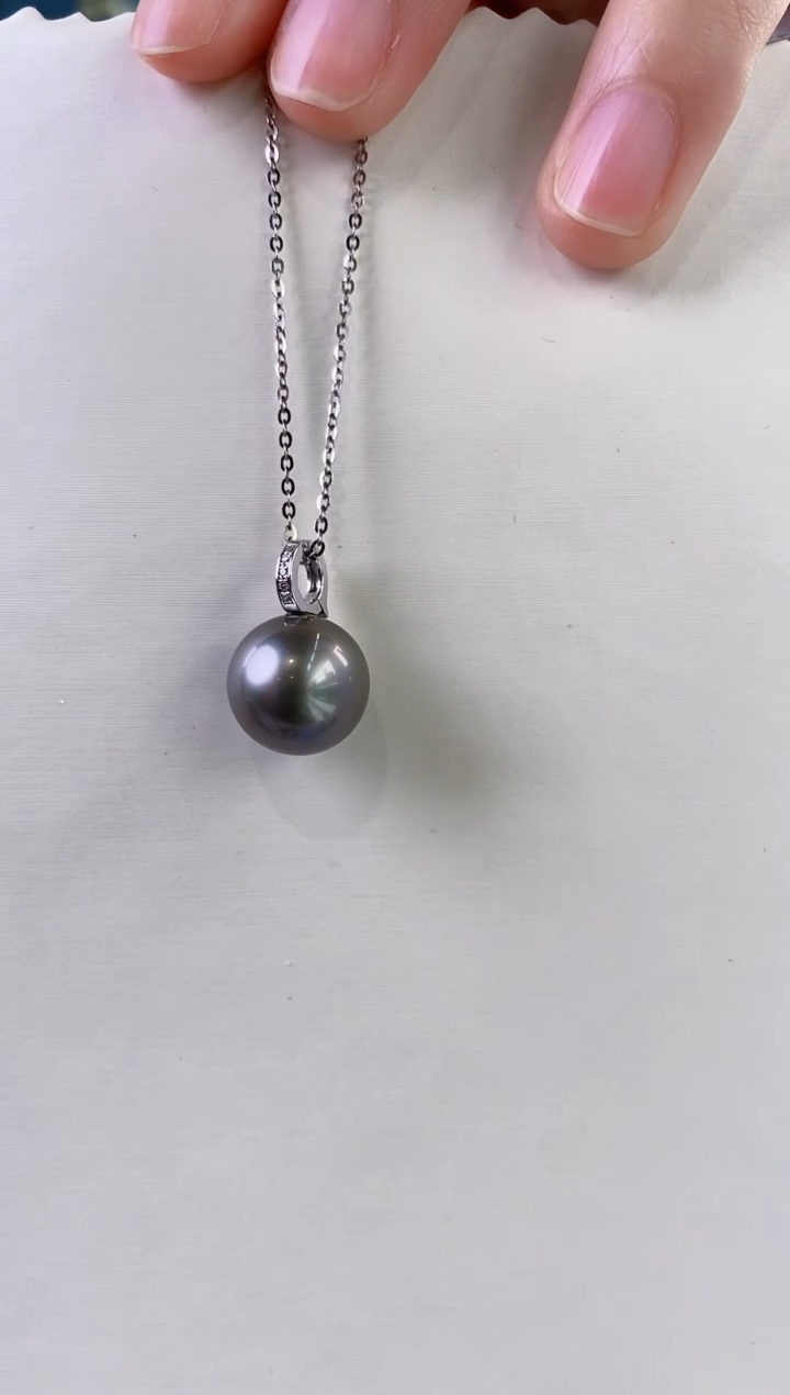 【闪购商品】海水珍珠吊坠(不含链)18K金镶嵌12-13海水珍珠吊坠