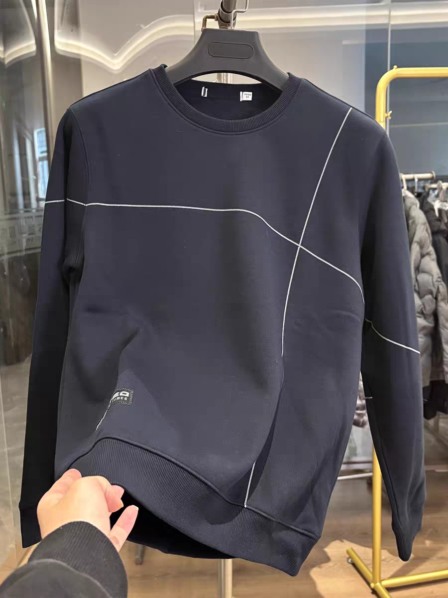 海家加绒卫衣藏青色含3%绵羊毛剪标断码偏小百搭男款冬款