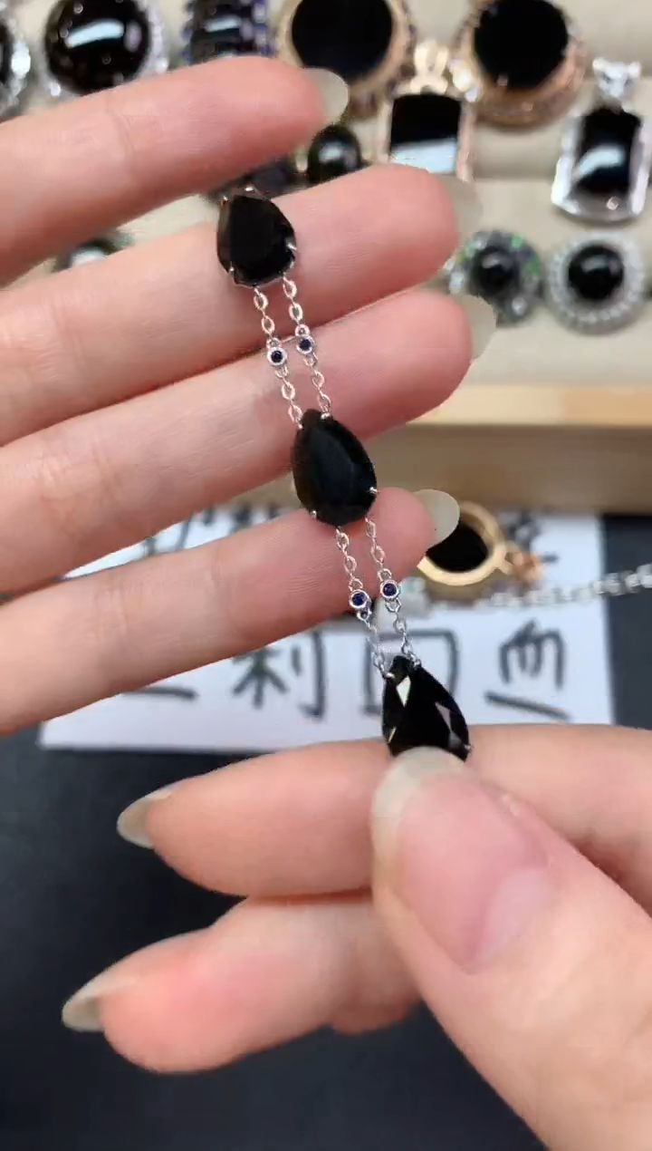 18K金镶嵌手链翡翠E488|5800