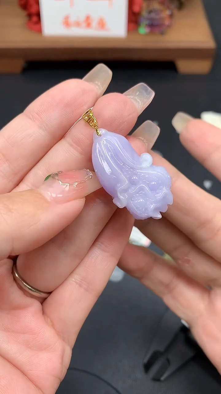 【闪购商品】翡翠吊坠(不含链)18K金镶嵌MS152974