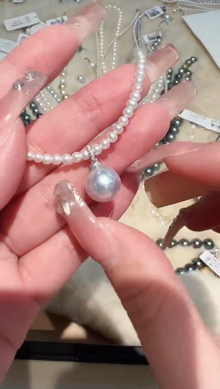 【闪购商品】海水珍珠吊坠18K金镶嵌澳白吊坠zzxm