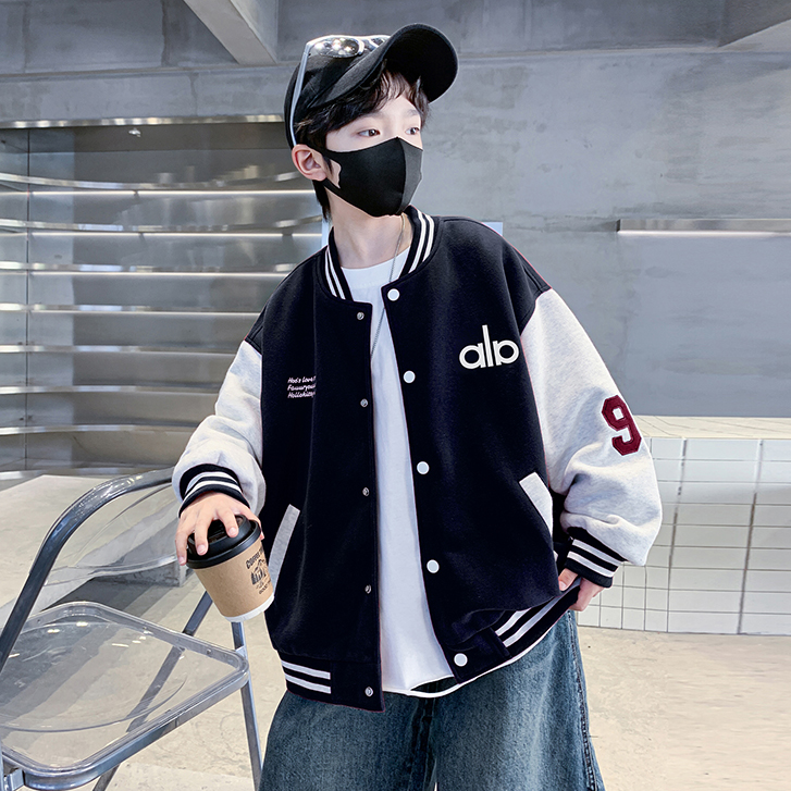 男童秋装新款棒球服2025帅气儿童春秋季中大童韩版宽松童装 25027