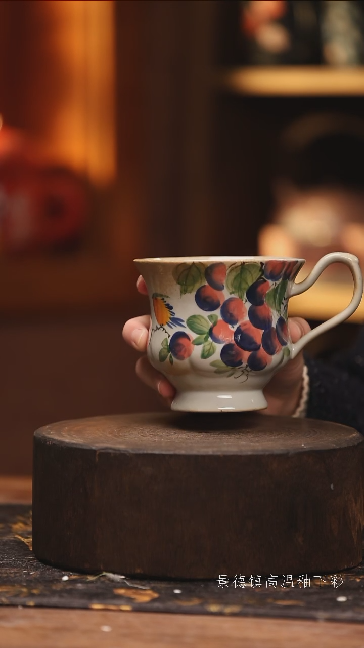 陶瓷景德镇高温釉下手绘陶瓷@L293@