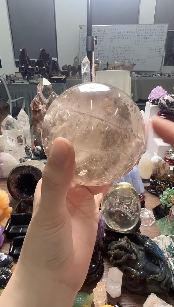 未镶嵌珠宝半成品水晶M295 约8.1cm