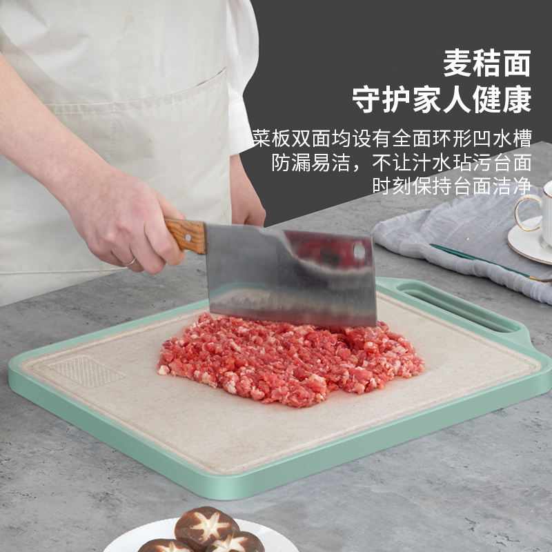 【新疆包邮】家用加厚菜板厨房双面案板不锈钢砧板切菜砧板汽车两用
