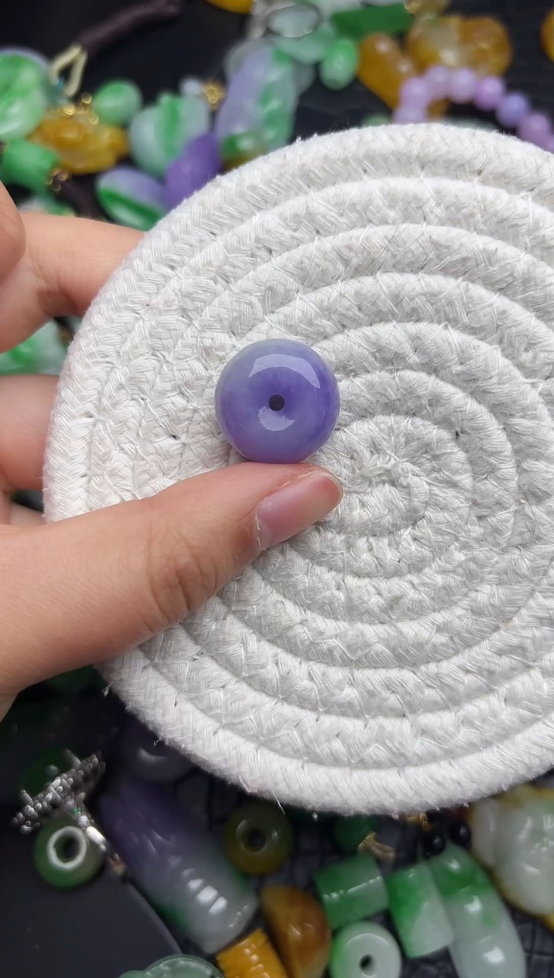 颈饰未镶嵌翡翠缅甸翡翠吊坠