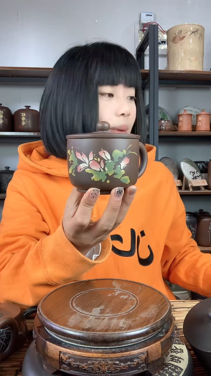 【闪购商品】罐建水紫陶手工彩填办公杯