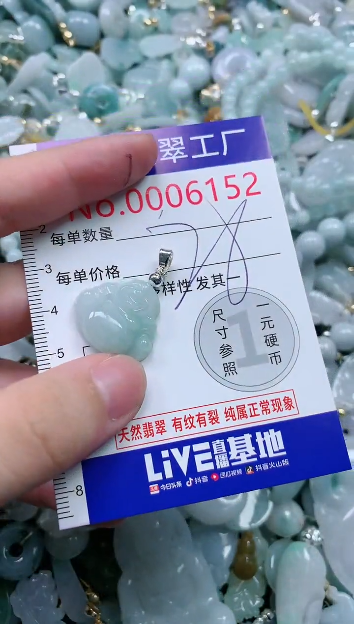 翡翠未镶嵌吊坠(不含链)6152