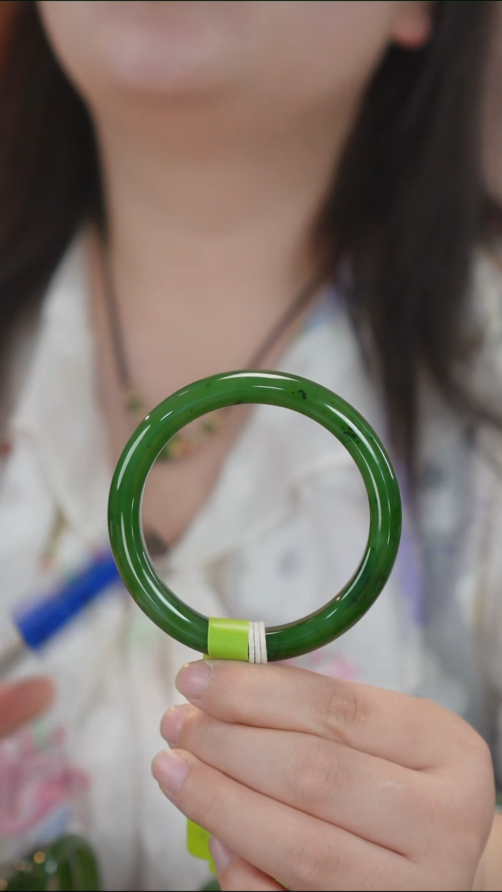 和田玉手镯未镶嵌2【柚子来啦】和田玉拍一发一58