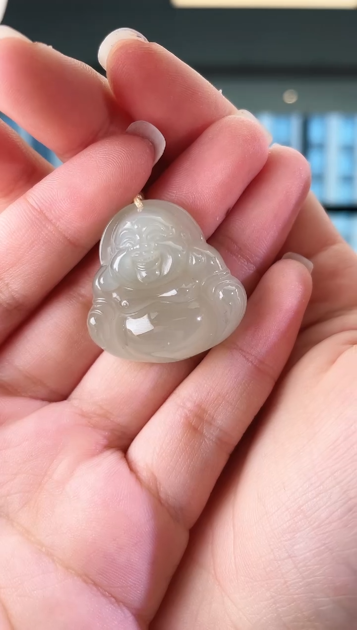 和田玉未镶嵌颈饰佛公 xp