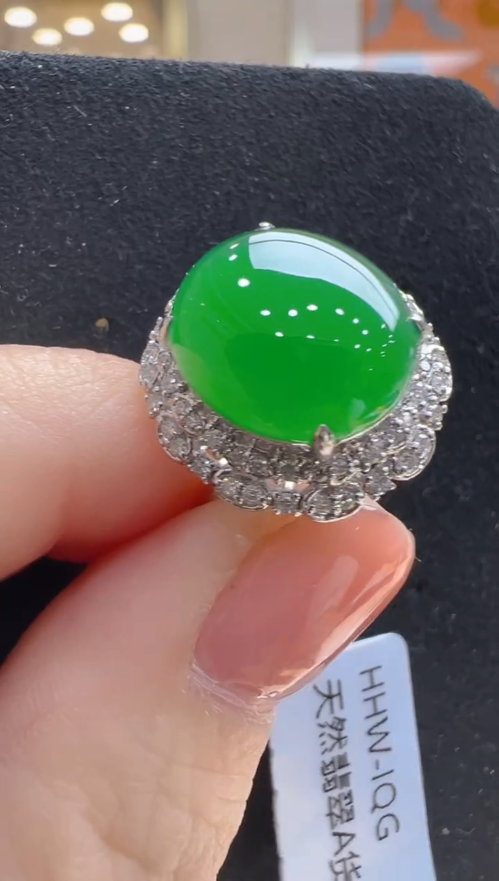 【闪购商品】翡翠戒指18K金镶嵌多样性发货拍一发一