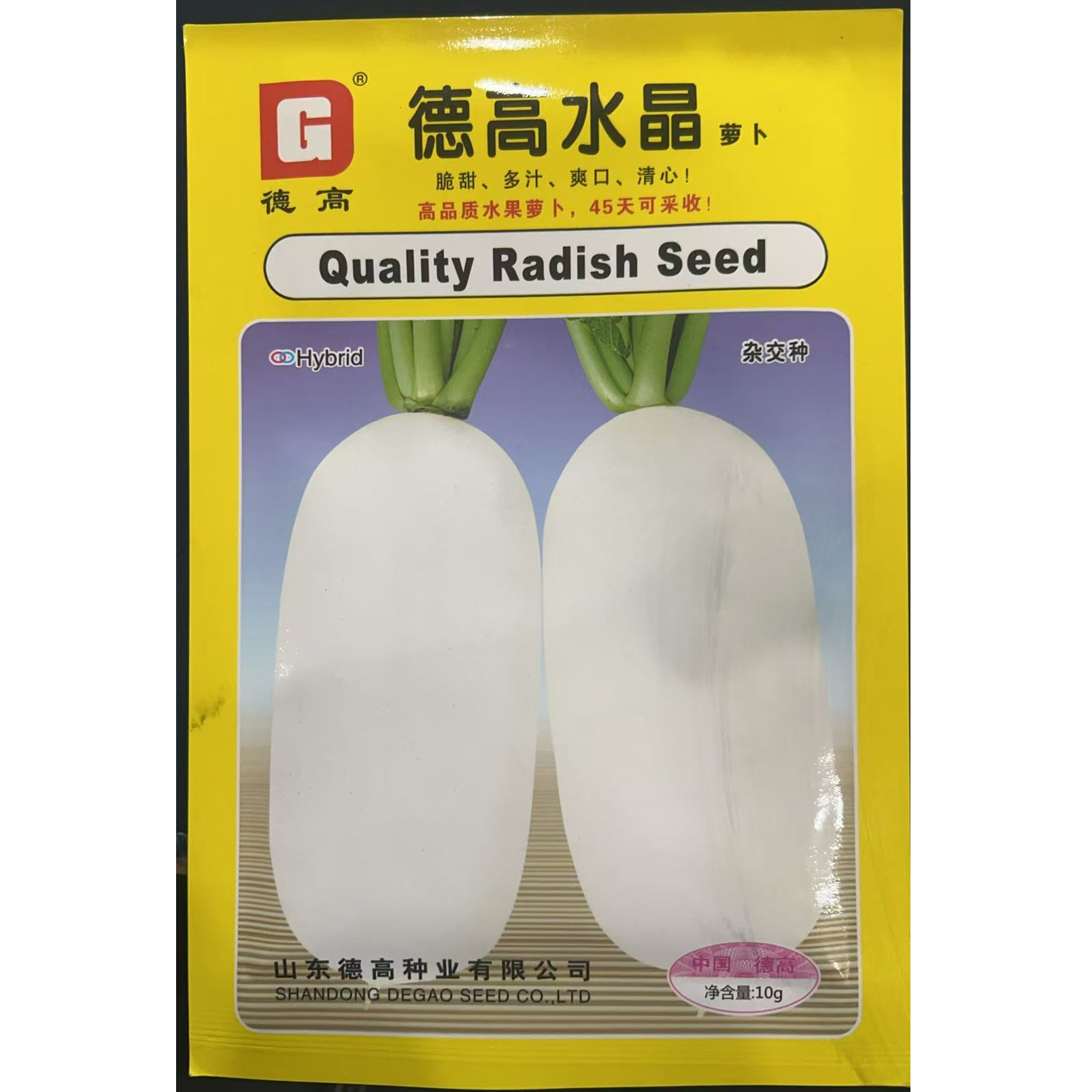 10克德高水晶萝卜种子