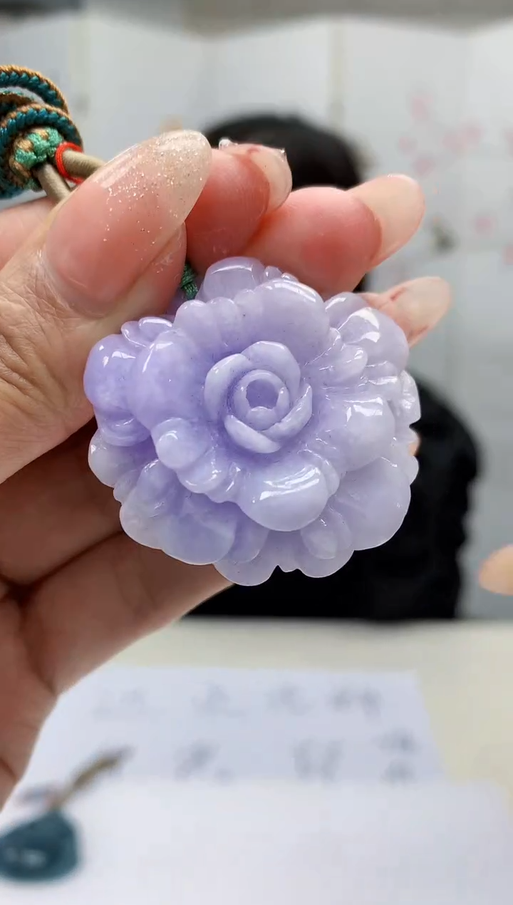 【闪购商品】定制翡翠未镶嵌4852MM-毛货挂件38