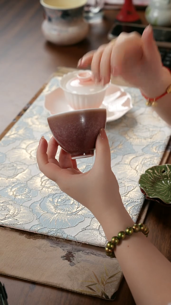 青云茶斋陶瓷茶具楚门窑变烟紫色主人杯