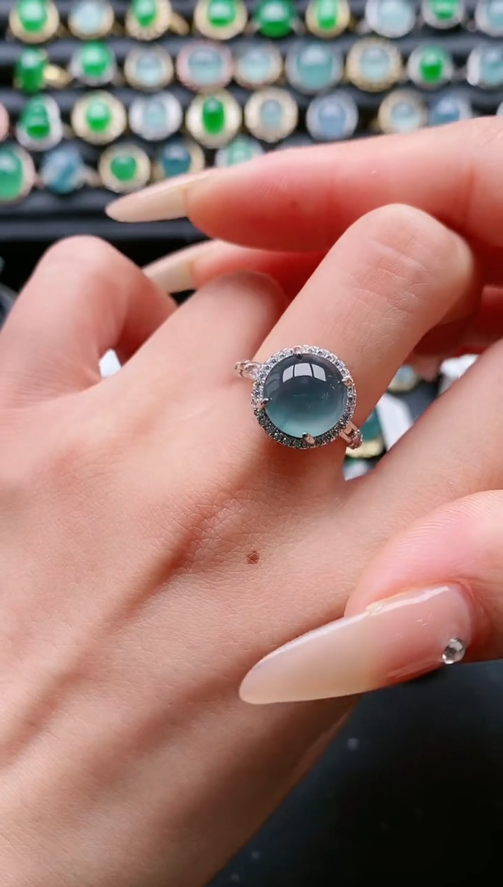 【闪购商品】翡翠戒指银S925镶嵌11111