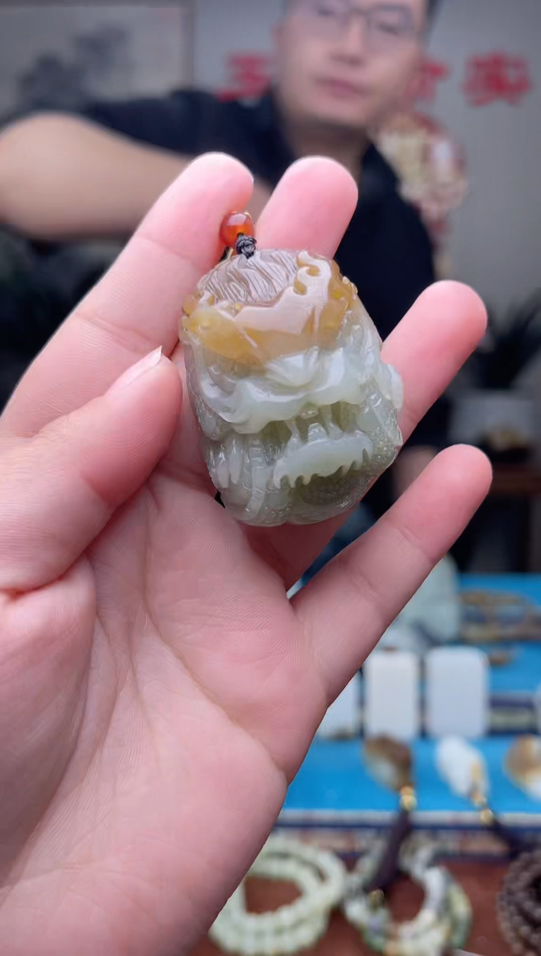 和田玉未镶嵌挂件1