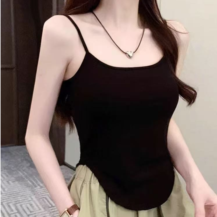 【美添】主播同款背心自带罩杯可外穿遮肚子显瘦，弹力大